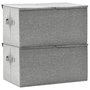 Voir la diapositive 4 : VIDAXL Boîtes de rangement 2 pcs Tissu 50x30x25 cm Gris