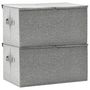 Voir la diapositive 4 : VIDAXL Boîtes de rangement 2 pcs Tissu 50x30x25 cm Gris