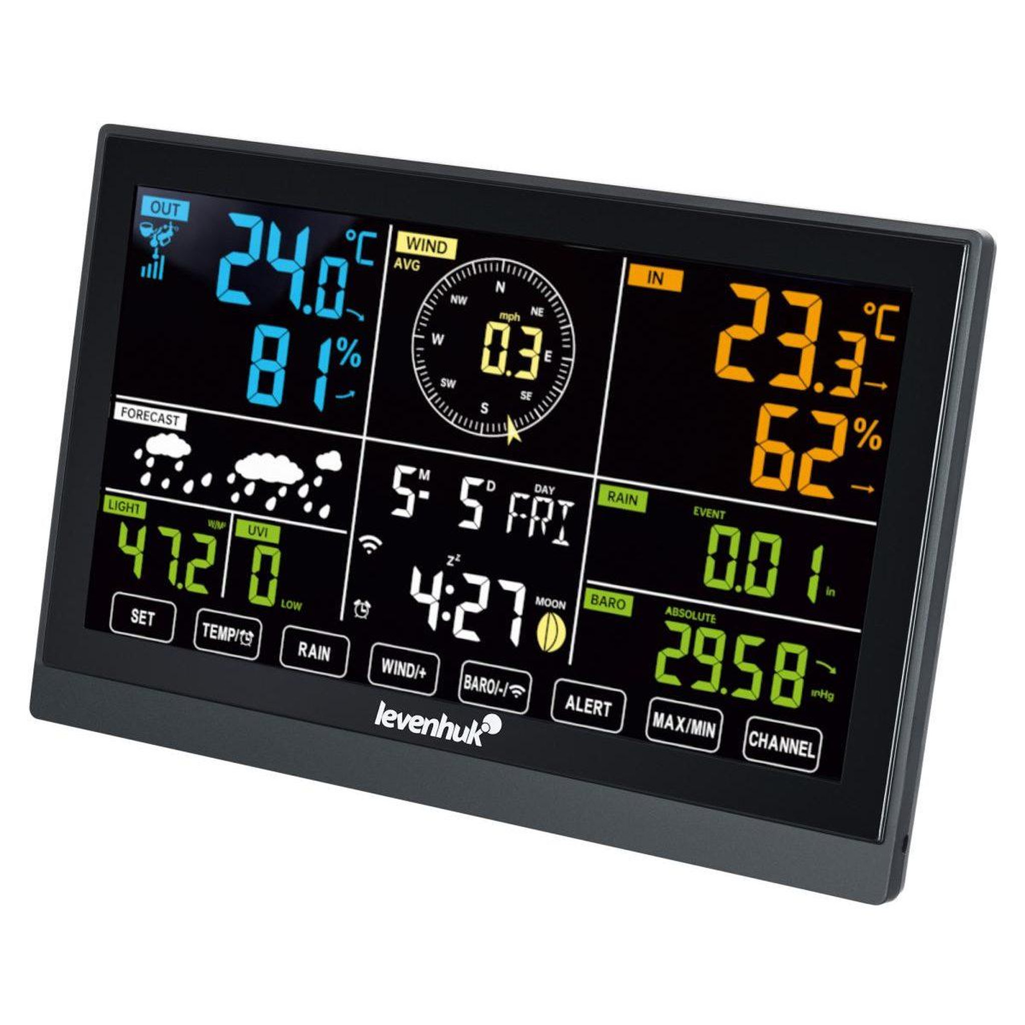 Voir la diapositive 2 : LEVENHUK Station météo  wezzer plus lp150