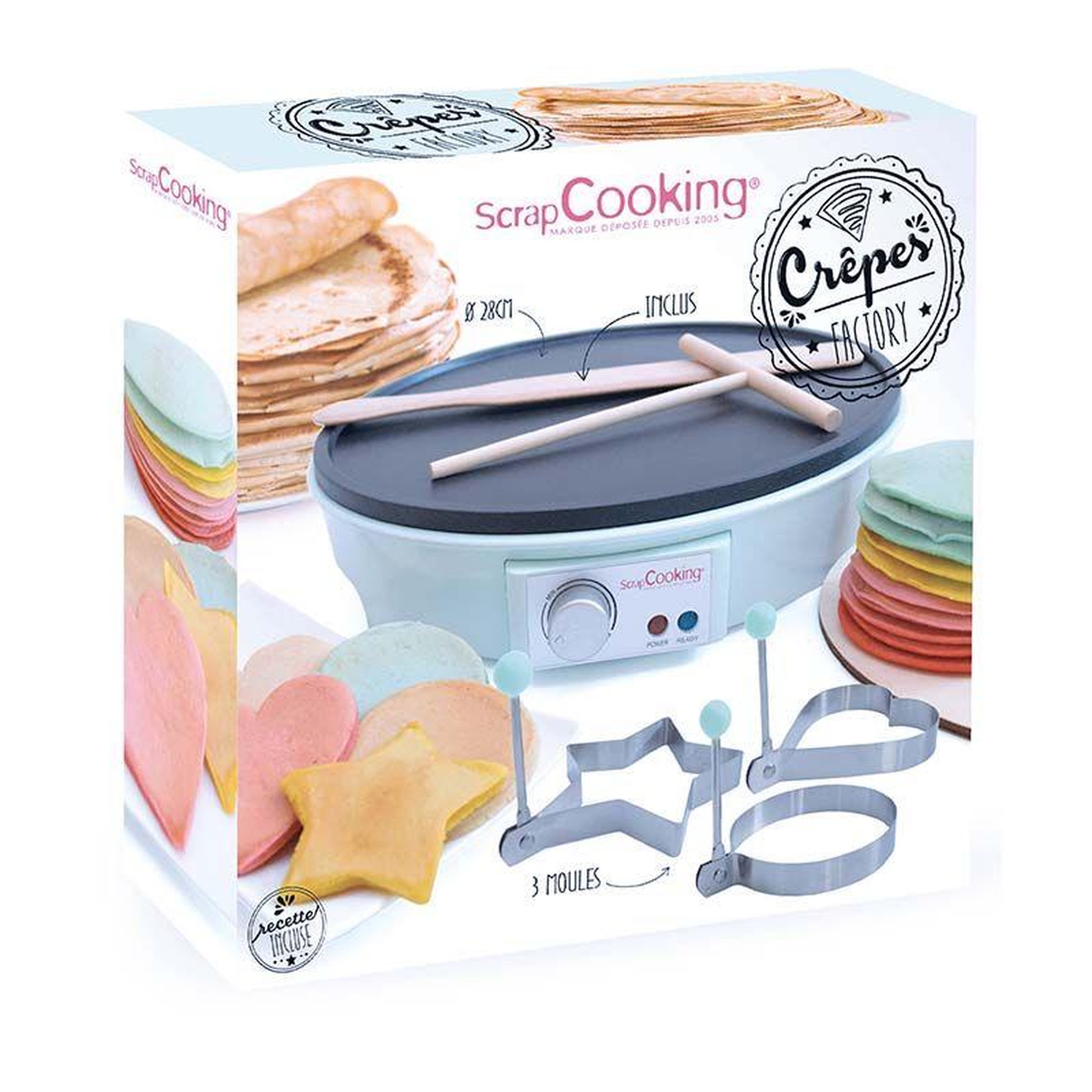Voir la diapositive 1 : SCRAPCOOKING Appareil à crêpes - crêpes factory