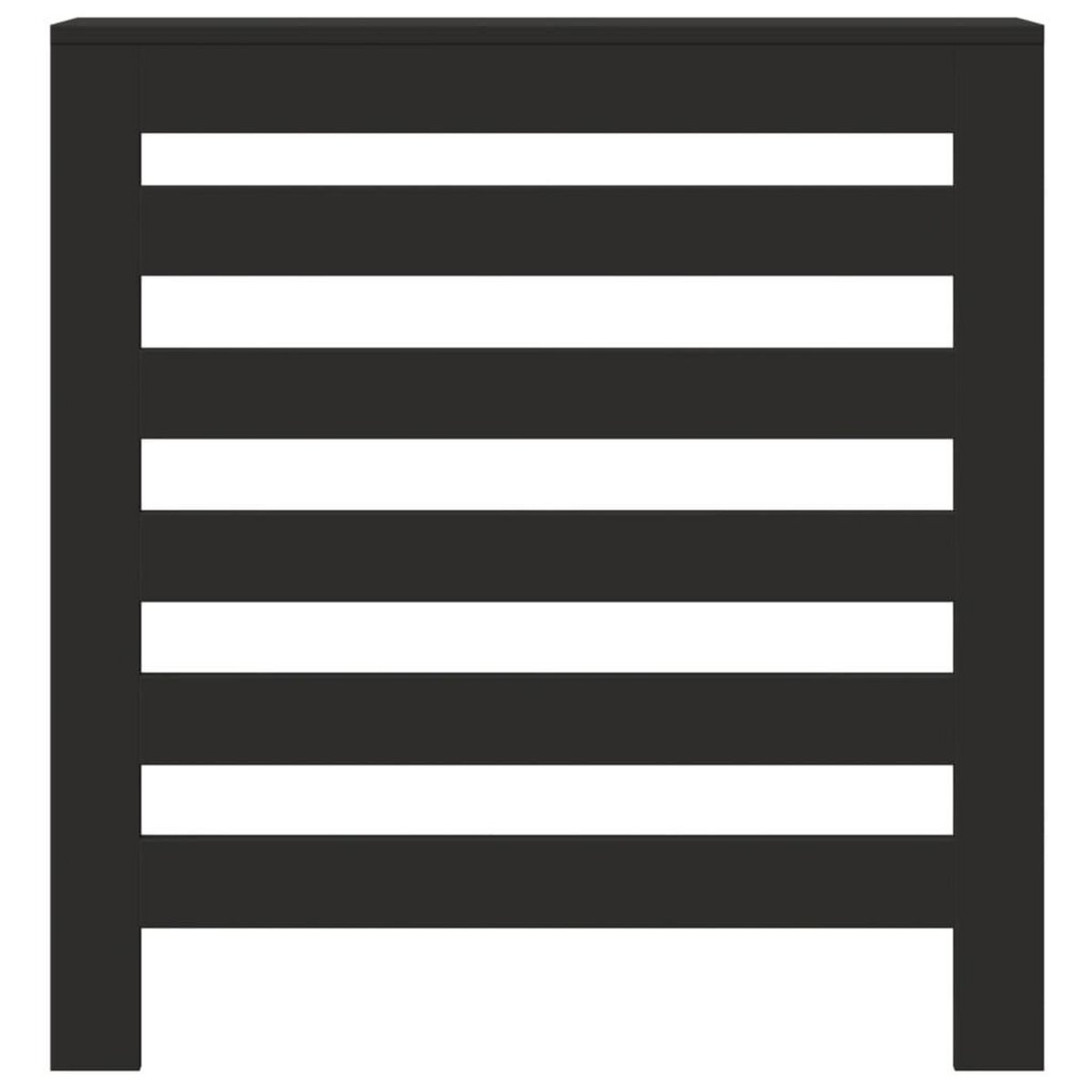 VIDAXL Cache-radiateur noir 78x20x82 cm bois d'ingenierie