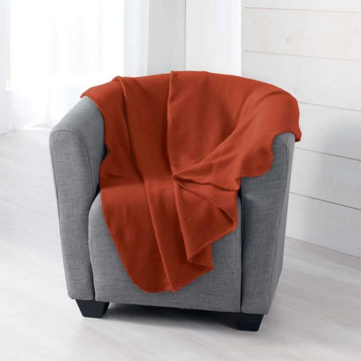 Paris Prix Plaid Polaire  Milou  125x150cm Terracotta