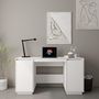 Voir la diapositive 1 : VIDAXL Bureau blanc 140x50x75 cm bois massif de pin