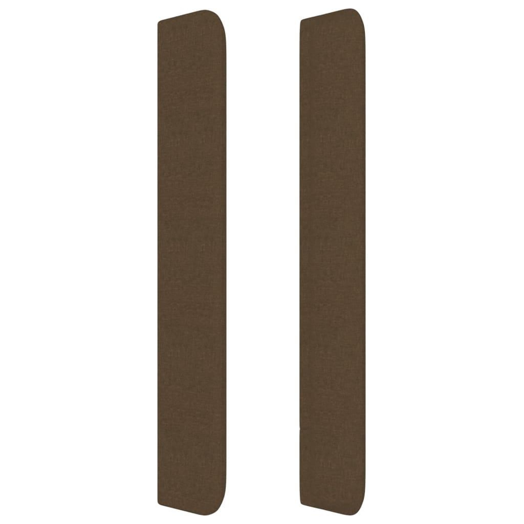 Voir la diapositive 4 : VIDAXL Tete de lit avec oreilles Marron fonce 147x16x118/128 cm Tissu