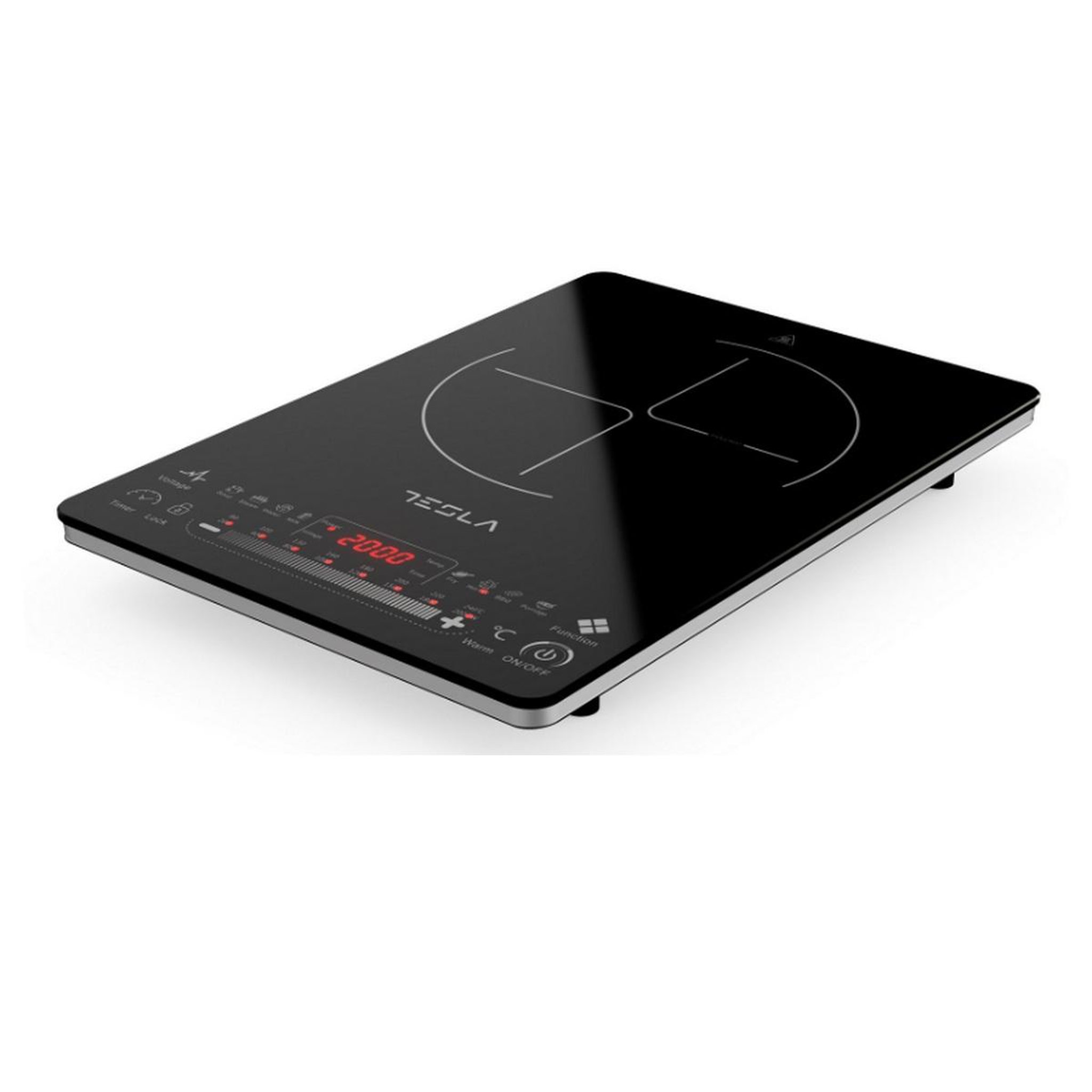 Voir la diapositive 4 : TESLA Table de cuisson induction 1 feux 2000w - ic400b