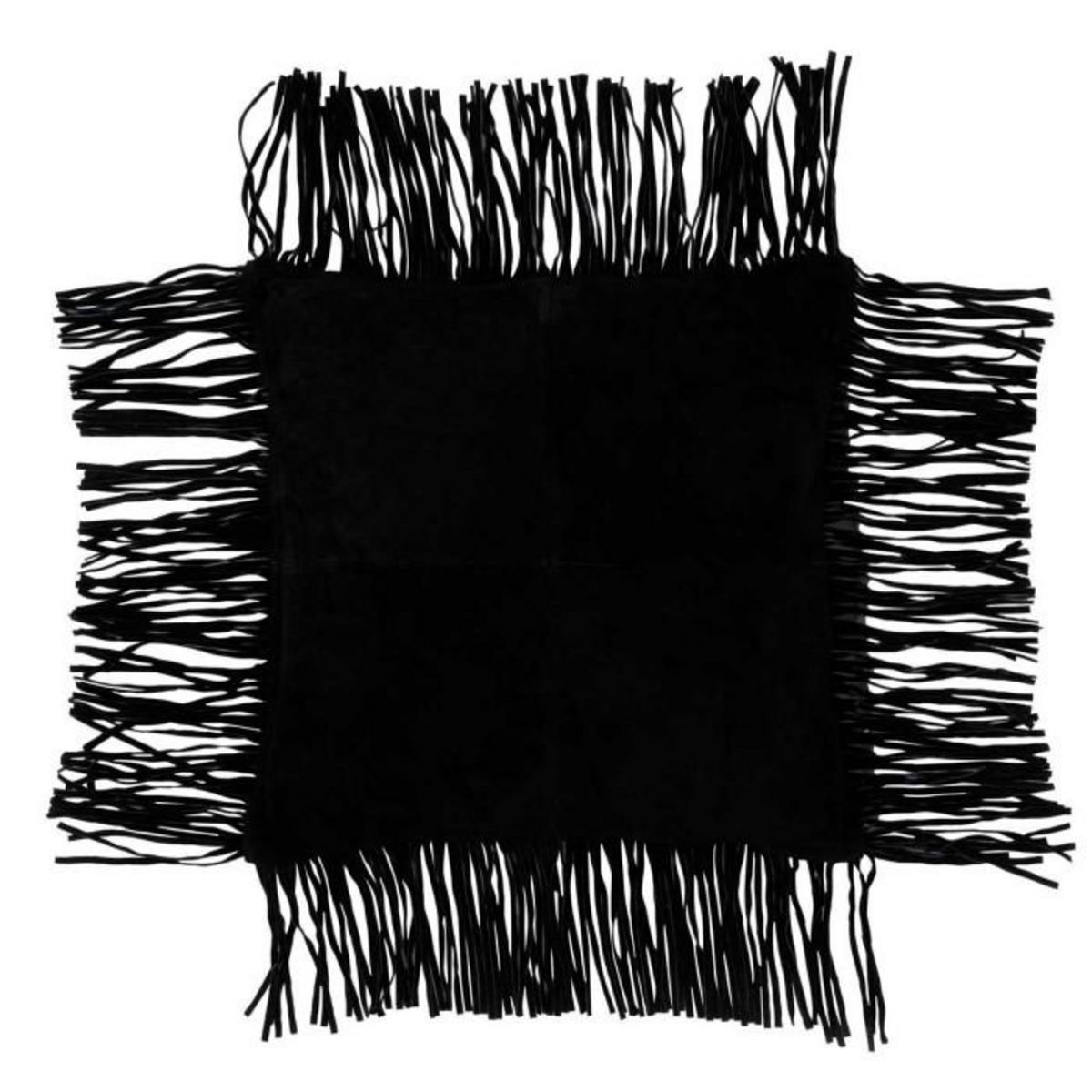 Paris Prix Coussin Déco à Franges  Coleman  45x45cm Noir
