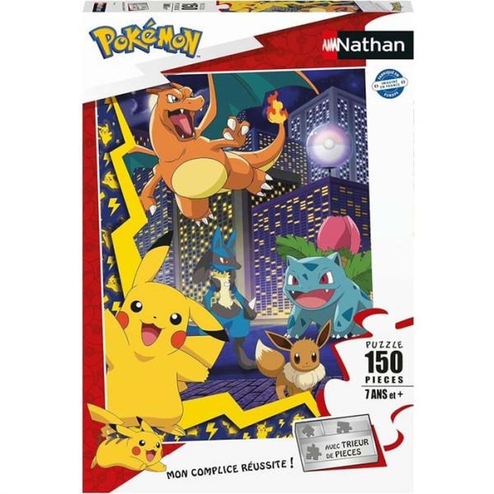 Voir la diapositive 2 : Nathan Puzzle 150 pieces la ville des pokémon, pokémon, pour enfant, a partir de 7 ans, nathan, 086189