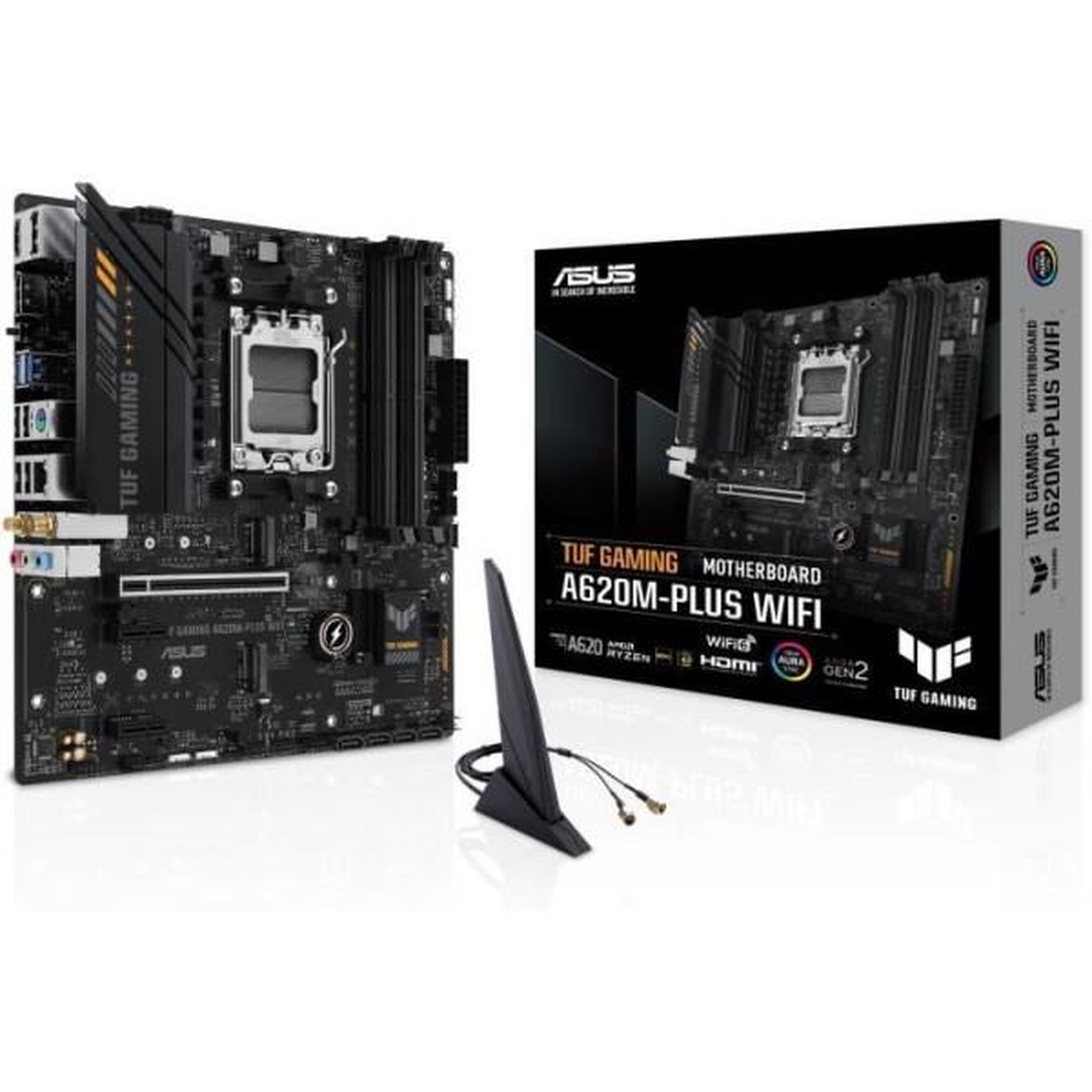 ASUS Carte mere - ASUS - TUF GAMING A620M-PLUS WIFI - AMD A620 - AM5 - DDR5-SDRAM