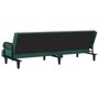 VIDAXL Canape-lit avec accoudoirs vert fonce velours