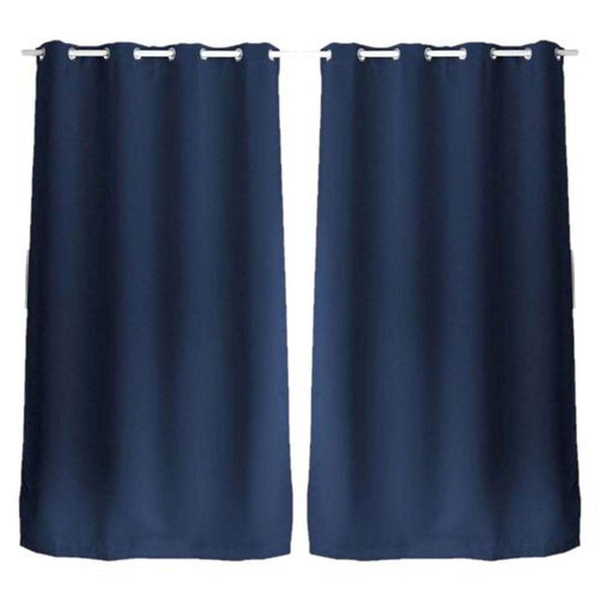 TOILINUX Lot de 2 Rideaux unis occultants avec œillets