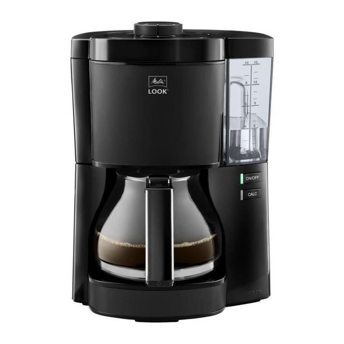 Melitta Cafetiere - MELITTA - Look V Glass 1025-02 - 1080 W - 1,25 L - Noir