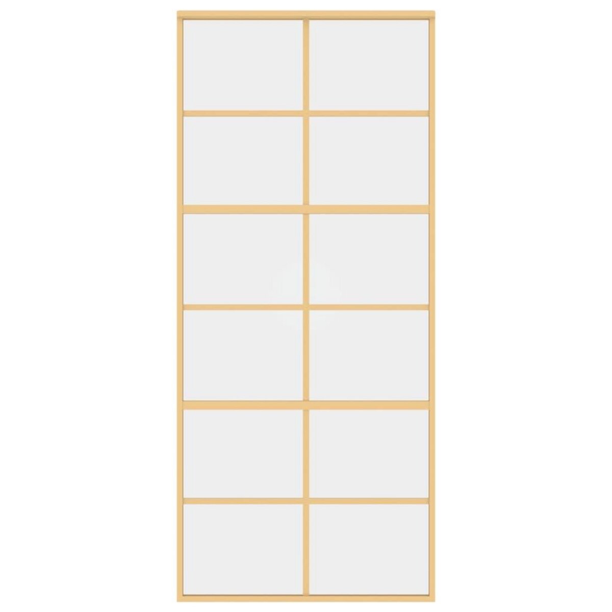 VIDAXL Porte coulissante dore 90x205 cm verre ESG clair et aluminium