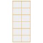 Voir la diapositive 4 : VIDAXL Porte coulissante dore 90x205 cm verre ESG clair et aluminium