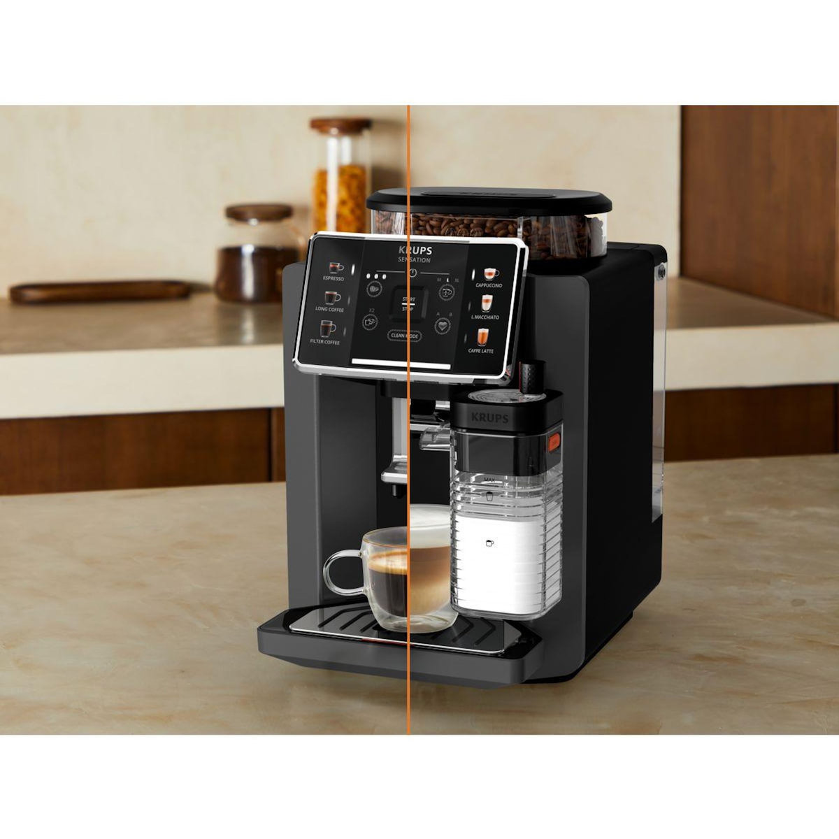 KRUPS Expresso Broyeur Sensation lait EA912HF1