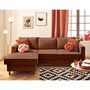 Voir la diapositive 1 : LISA DESIGN Jake - canapé d'angle gauche 4 places convertible avec coffre en tissu velours relief