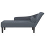 Voir la diapositive 3 : VIDAXL Chaise longue avec coussins gris fonce velours