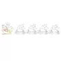 VIDAXL Cordon lumineux de Noël 4 rennes et traîneau 1548 LED 500x80 cm