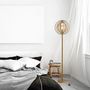 Voir la diapositive 2 : HOMCOM Lampadaire sur Pied Circulaire 40 W Max. Abat-Jour bois naturel clair dim. Ø 38 x 160 cm