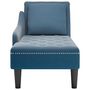 Voir la diapositive 4 : VIDAXL Fauteuil long avec coussin et accoudoir droit bleu velours