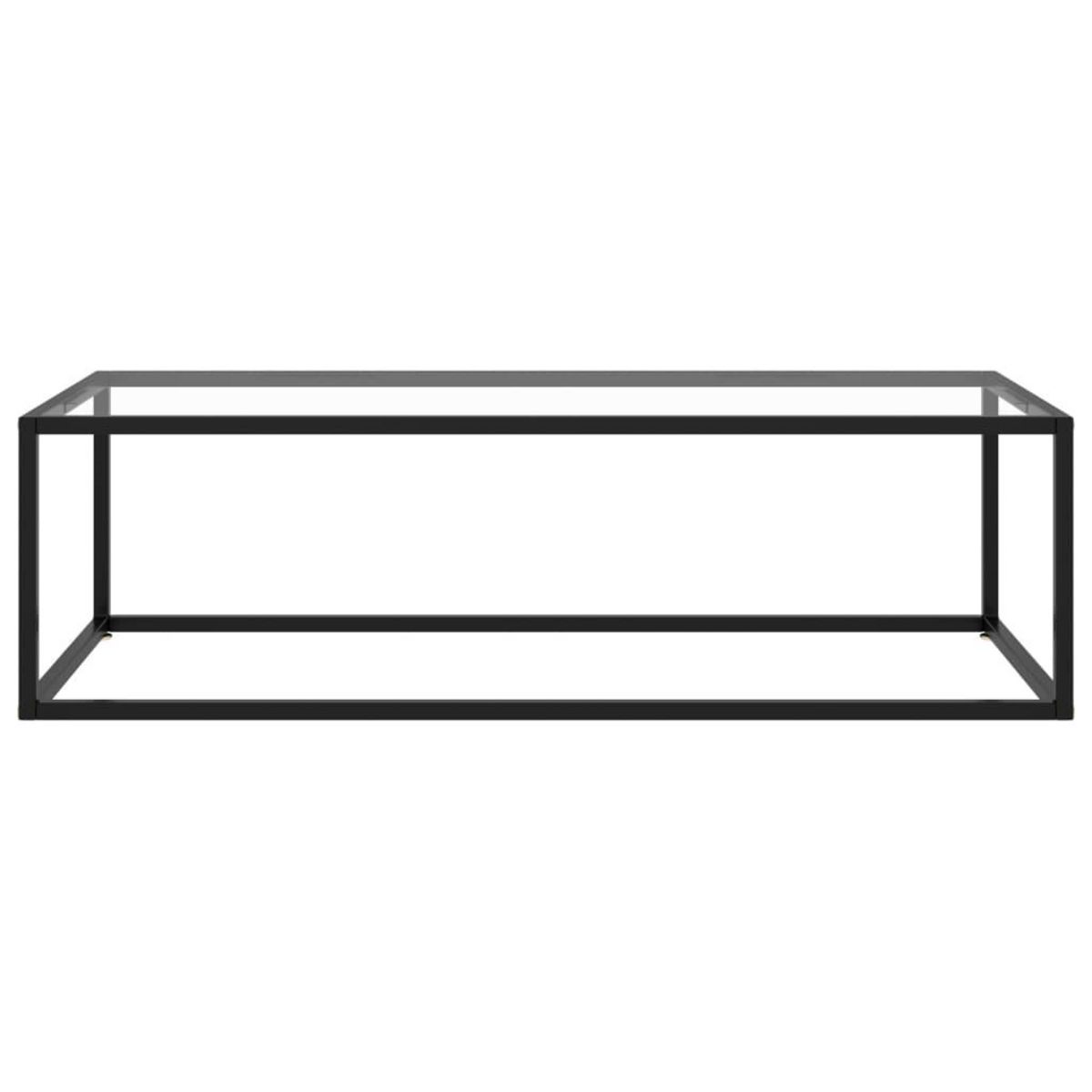 VIDAXL Table basse Noir avec verre trempe 120x50x35 cm