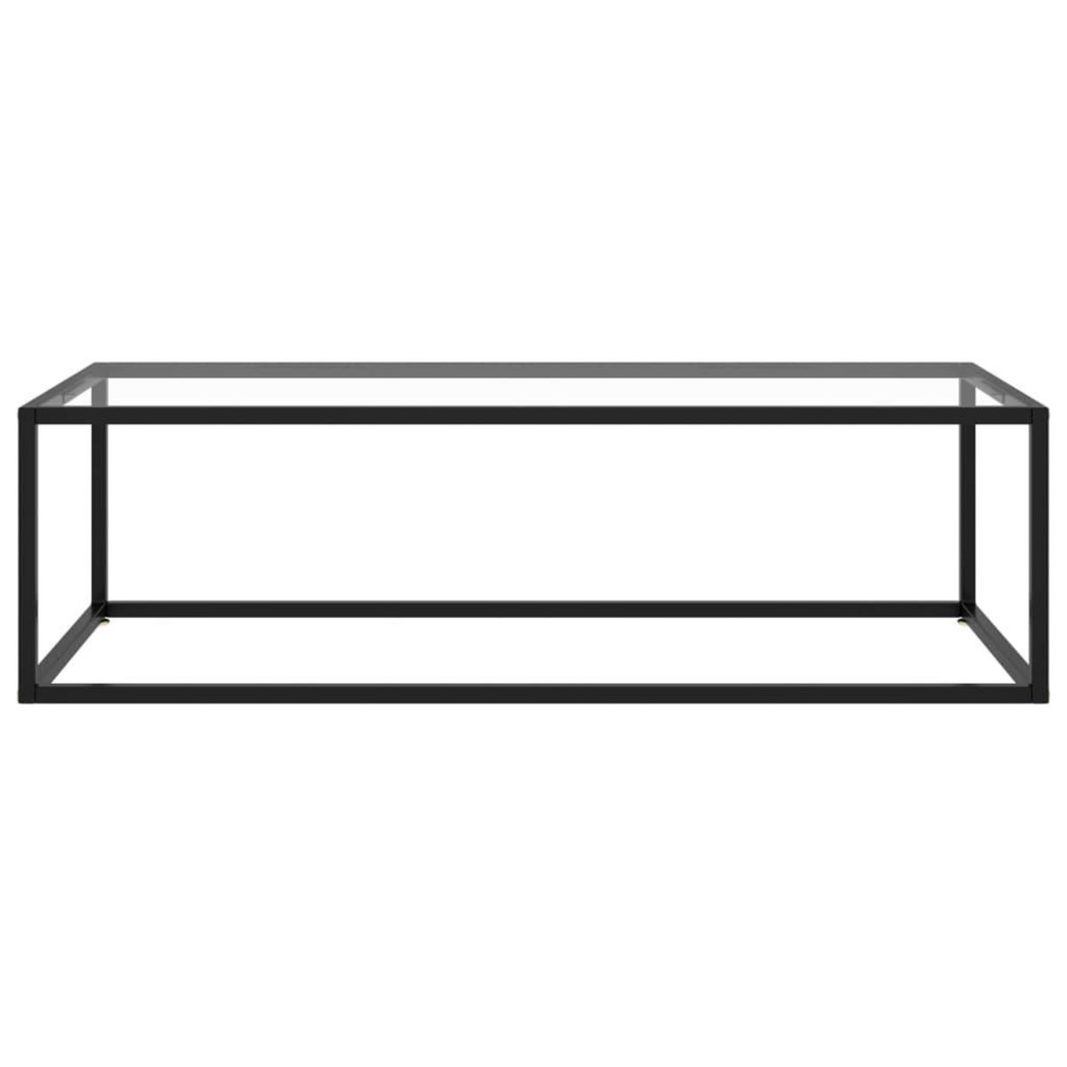 VIDAXL Table basse Noir avec verre trempe 120x50x35 cm