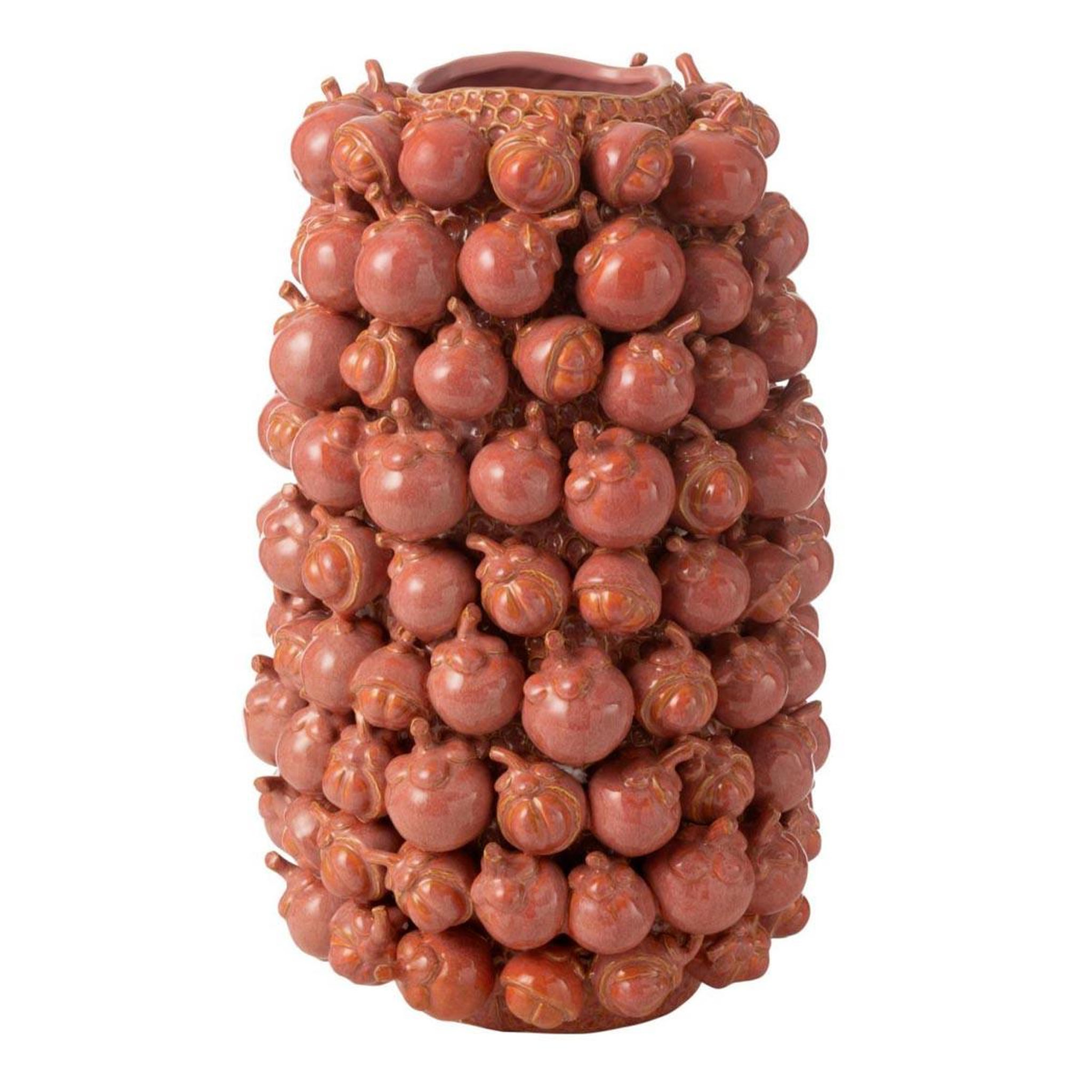 J-LINE Vase déco en argile  botanica  49cm cuivre rose