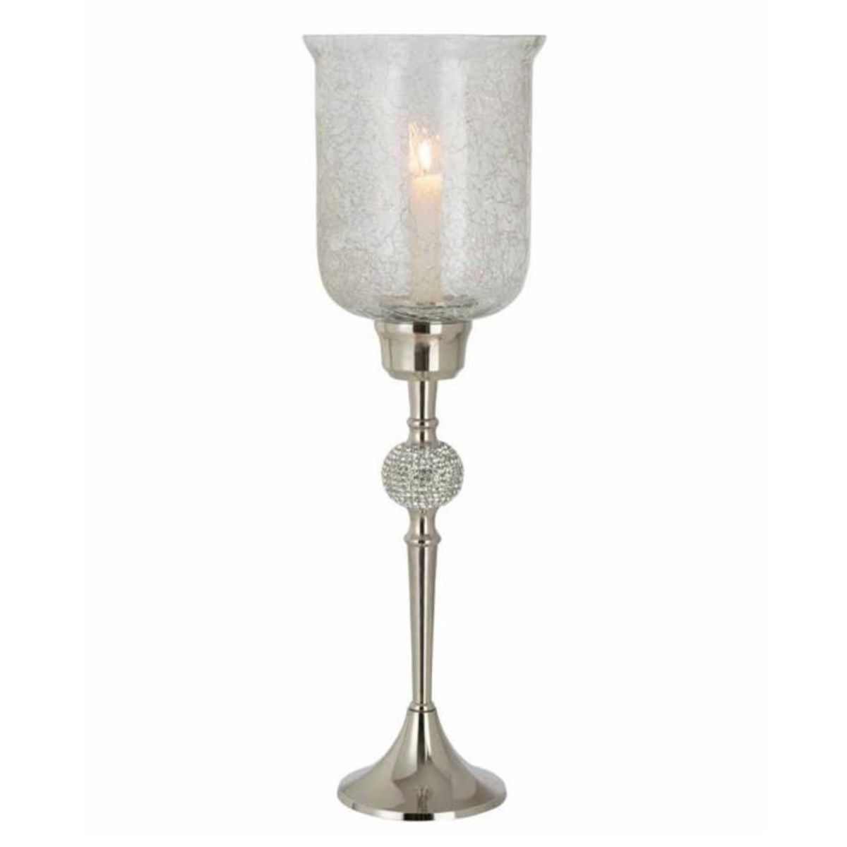 Paris Prix Photophore sur Pied  Sphère Diamant  55cm Argent