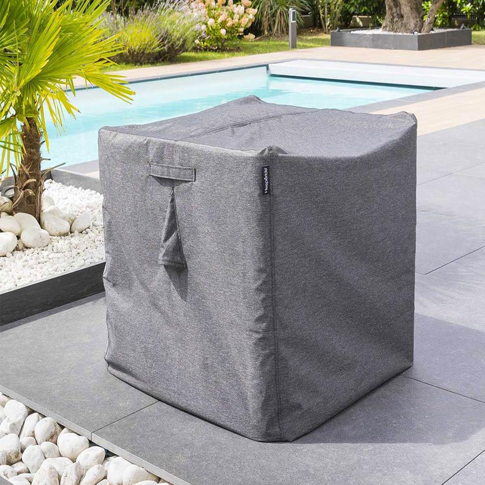 HESPERIDE Housse hambo pour table haute extérieure gris - 180 x 120 x 120 cm - hespéride
