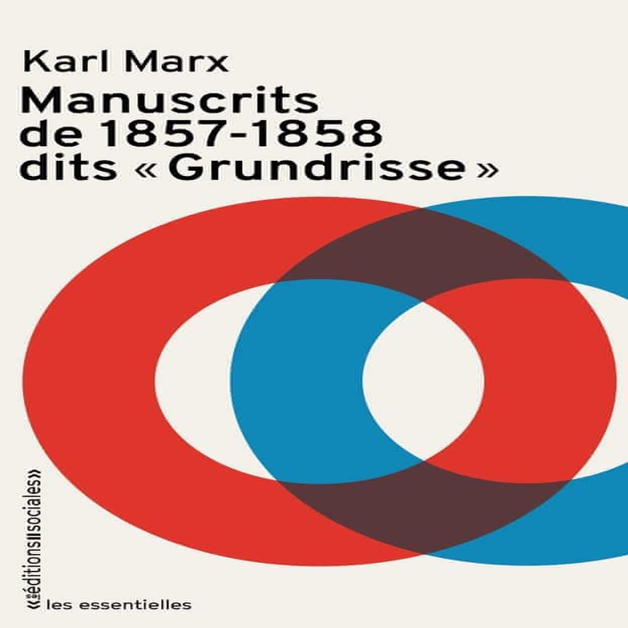 MANUSCRITS DE 1857 - 1858 DITS  GRUNDRISSE , Marx Karl