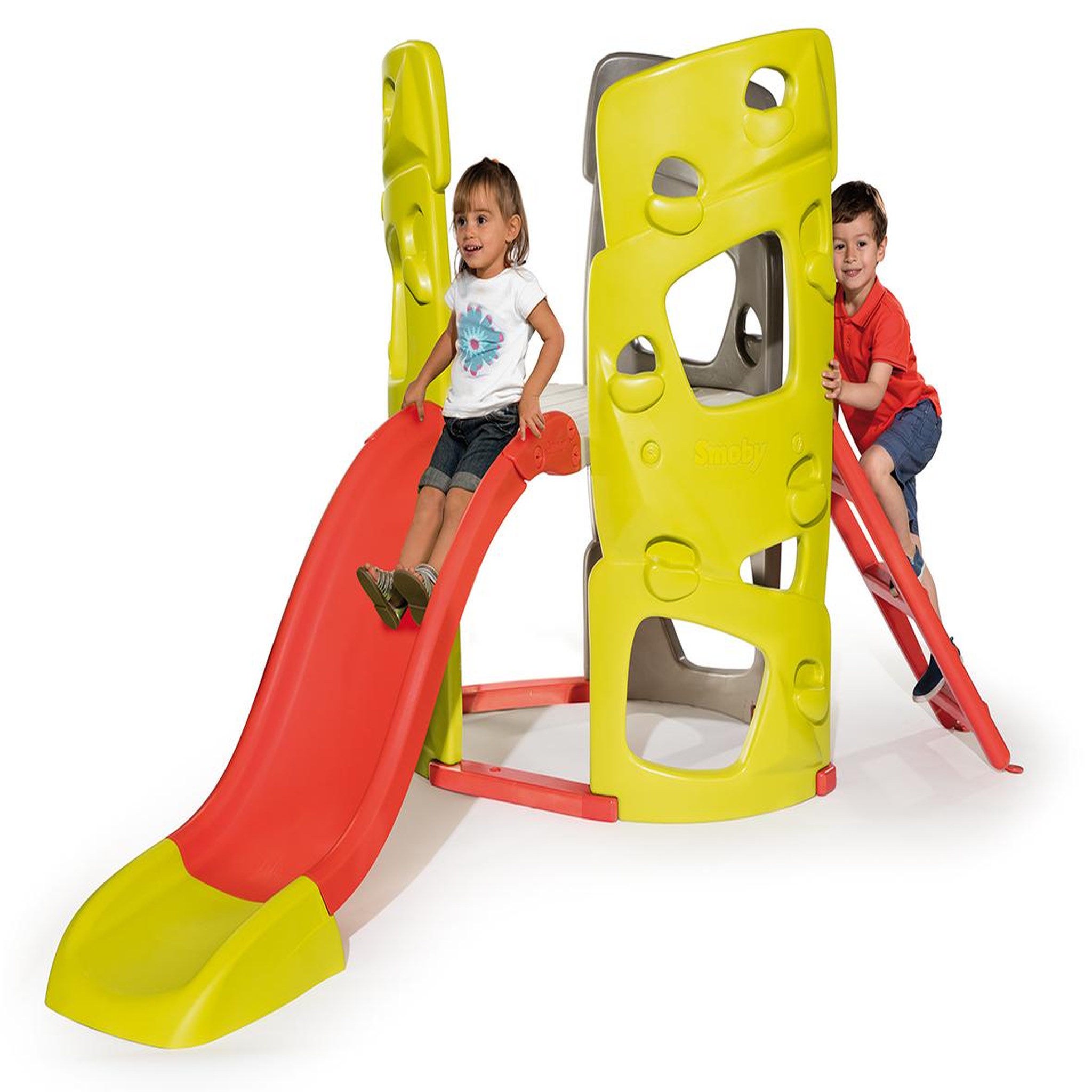 Voir la diapositive 2 : SMOBY Aire de Jeu Tour d'escalade + toboggan