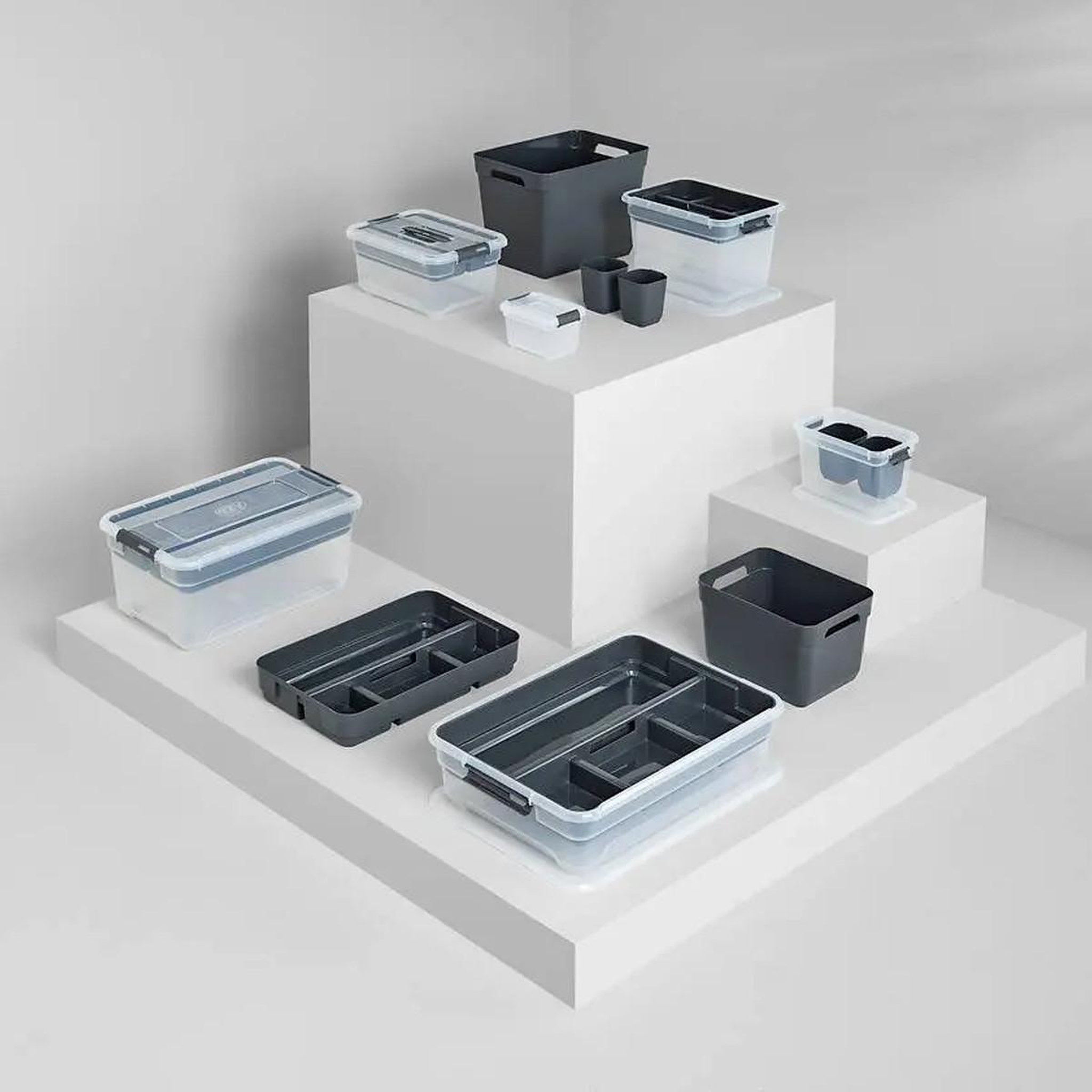 Voir la diapositive 3 : FIVE Boîte de rangement  solutions  6,4l transparent