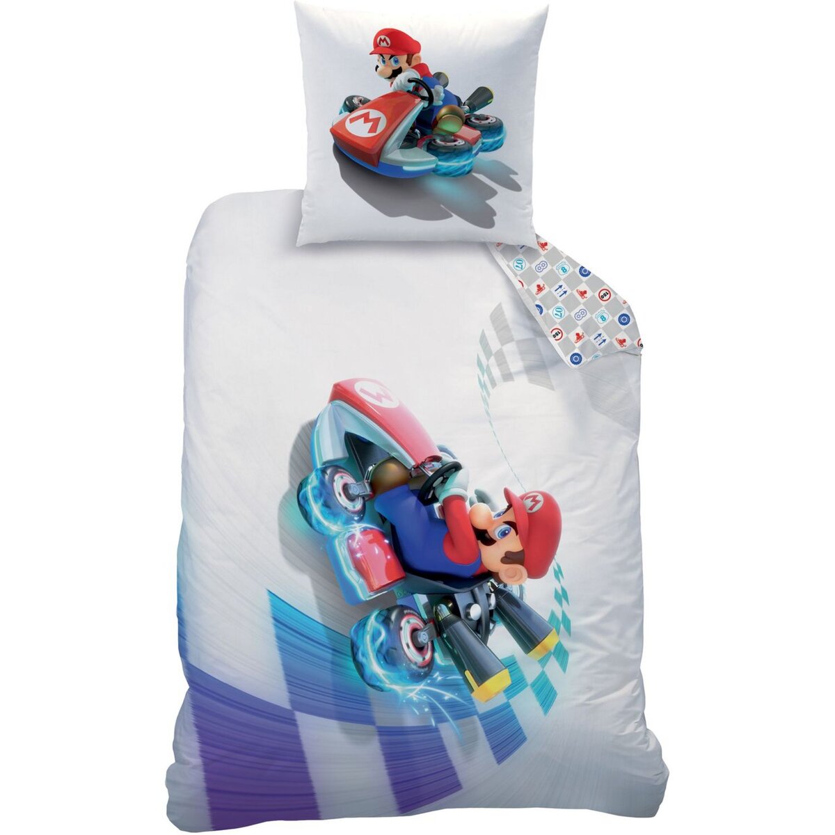 MARIO  Parure housse de couette coton 57 fils MARIO KART SPEED