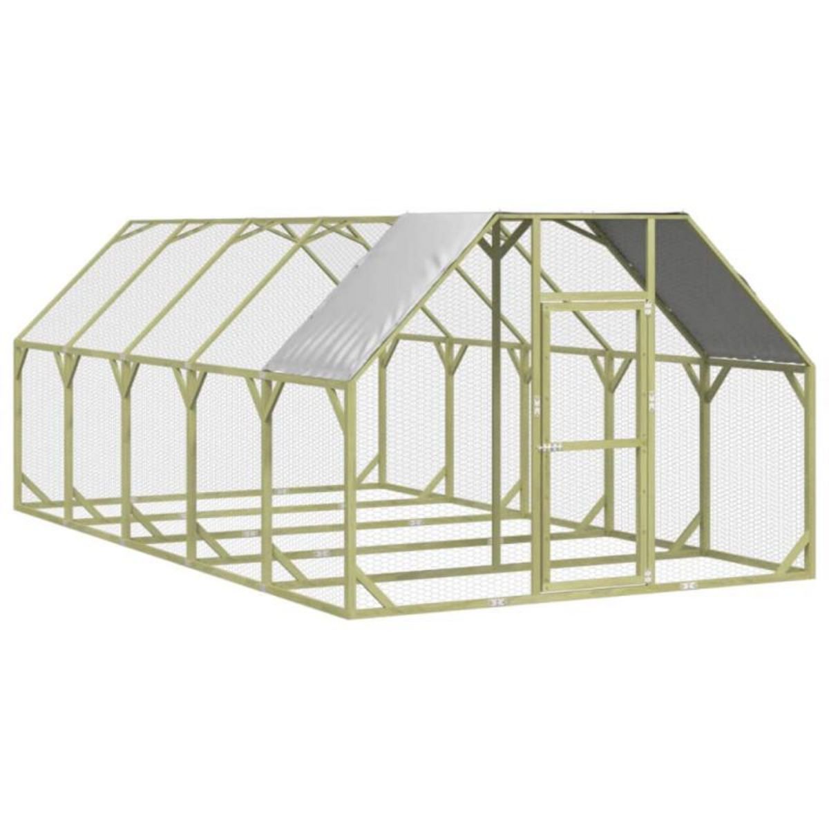 VIDAXL Poulailler 268x500x190 cm Bois de pin massif imprégné