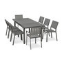 Voir la diapositive 2 : Paris Prix Ensemble Table de Jardin Extensible & 8 Assises  Dania & Stockholm  160-210cm Anthracite
