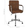 Voir la diapositive 6 : VIDAXL Chaise pivotante de salle a manger Marron Tissu