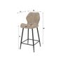 Voir la diapositive 5 : LISA DESIGN Dahi - lot de 2 tabourets de bar - support lombaire - en tissu bouclette sable