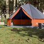 Voir la diapositive 3 : VIDAXL Tente familiale tipi 8 personnes gris et orange impermeable
