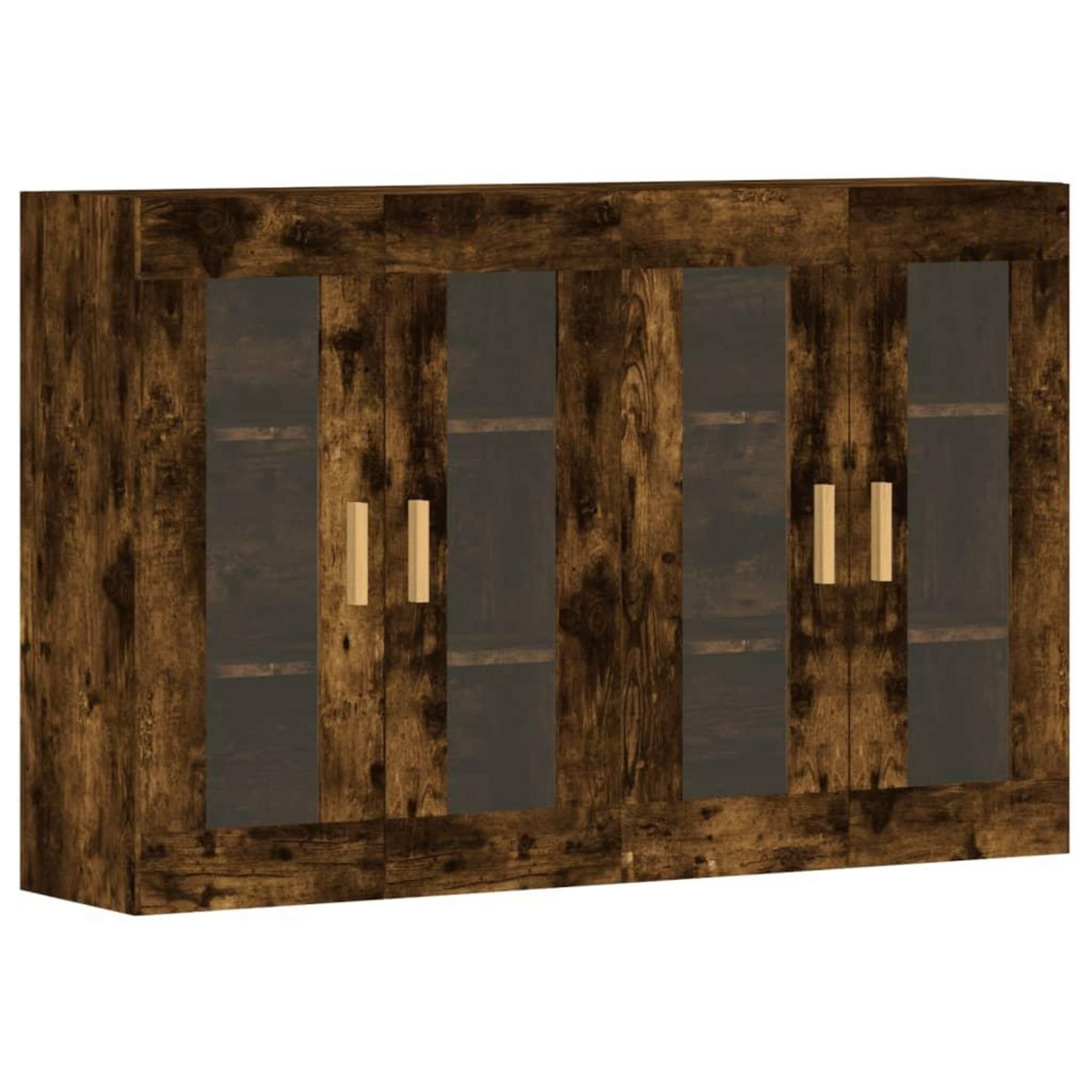 VIDAXL Armoires murales 2 pcs chene fume bois d'ingenierie