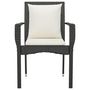 Voir la diapositive 5 : VIDAXL Chaises de jardin lot de 2 avec coussins Resine tressee Noir