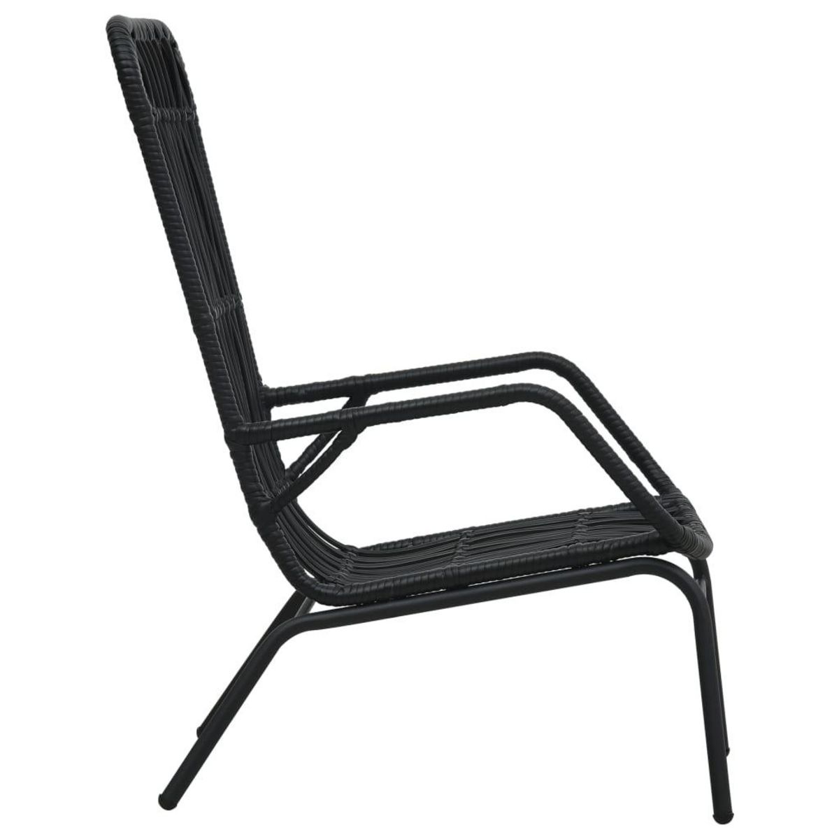 VIDAXL Chaise de jardin Resine tressee Noir