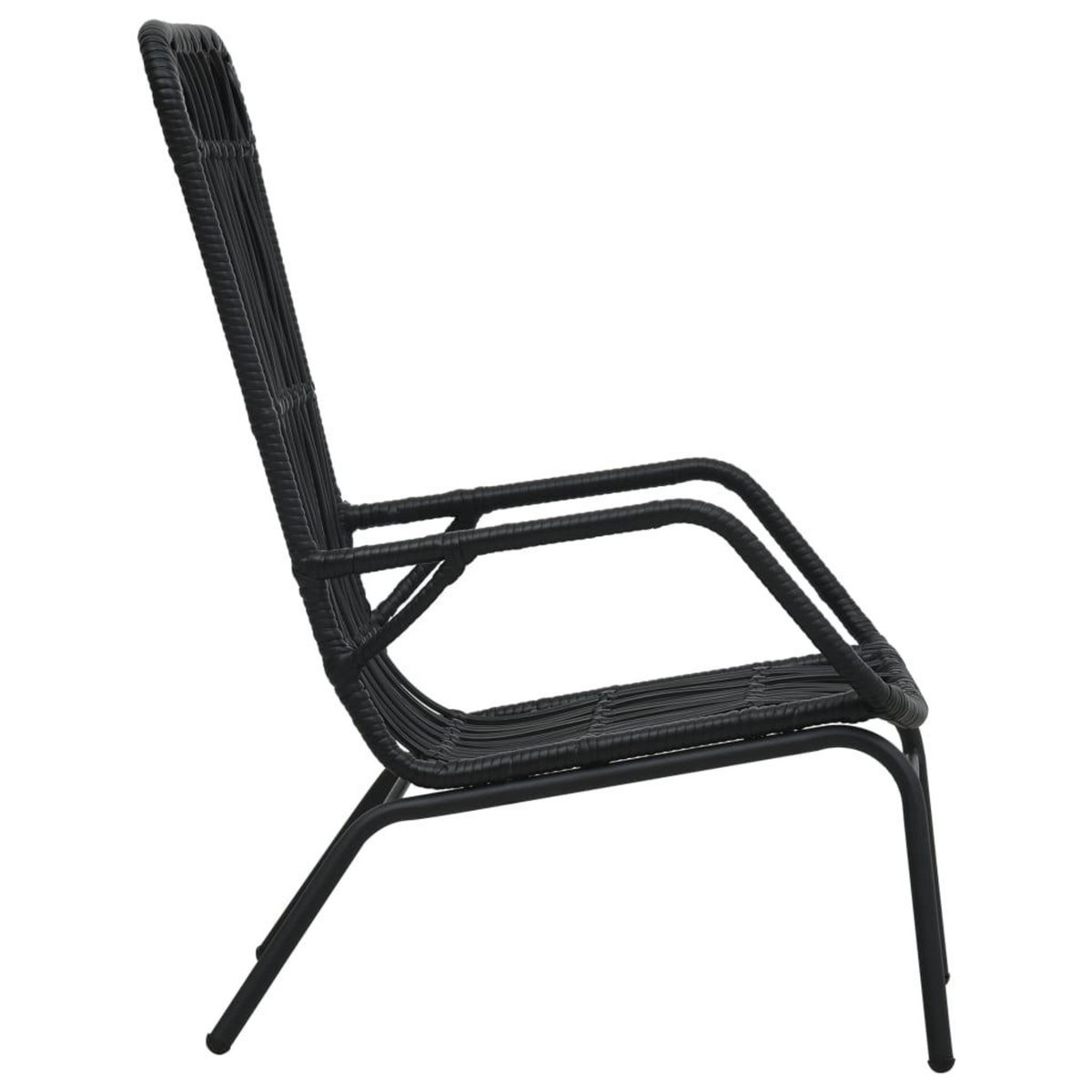 VIDAXL Chaise de jardin Resine tressee Noir