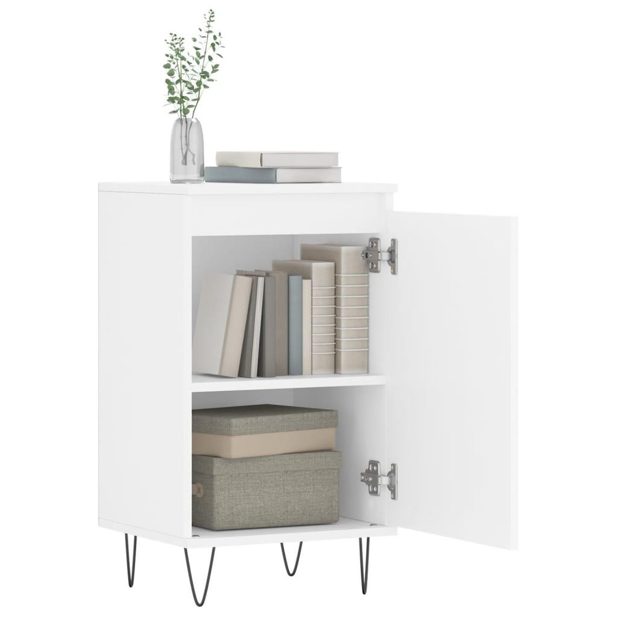Voir la diapositive 4 : VIDAXL Buffets 2 pcs blanc 40x35x70 cm bois d'ingenierie