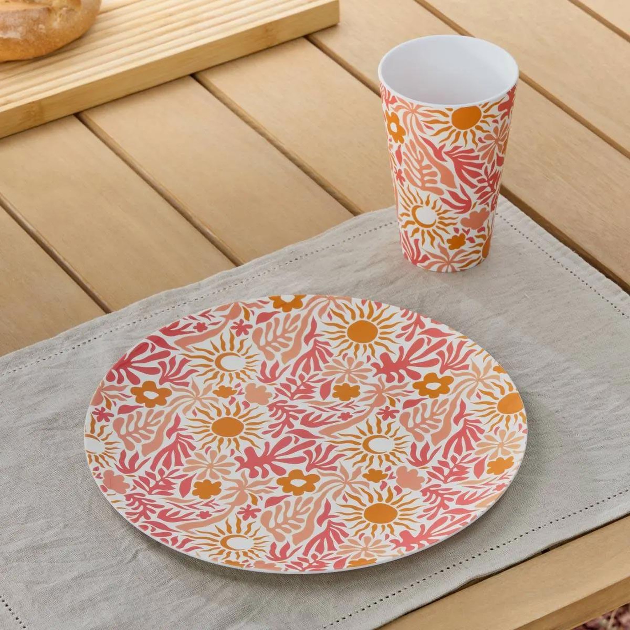 Voir la diapositive 3 : FIVE Lot de 6 assiettes réutilisables  soléa  25cm multicolore