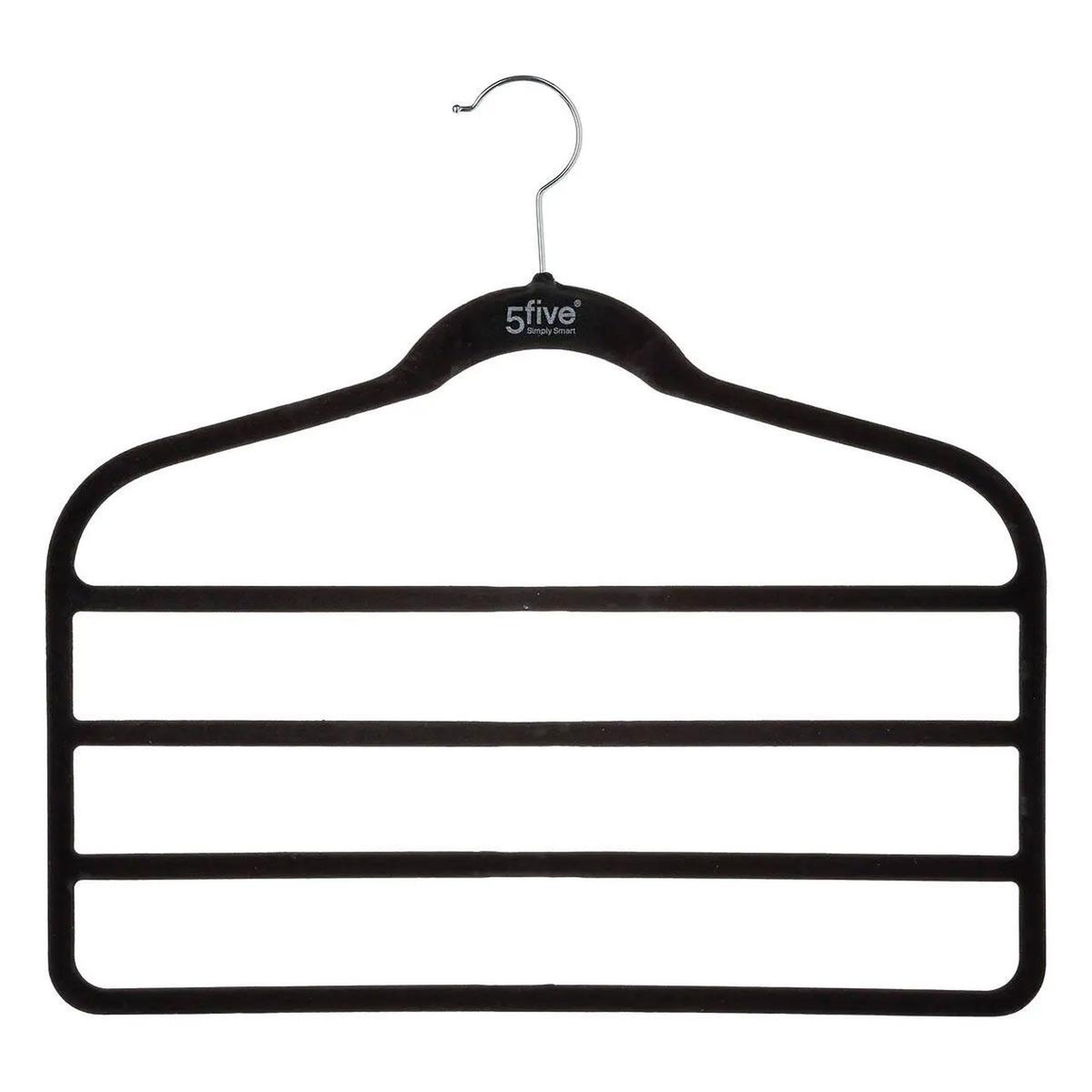 FIVE Lot de 2 cintres feutrine  4 pantalons  45cm noir