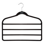 FIVE Lot de 2 Cintres Feutrine  4 Pantalons  45cm Noir