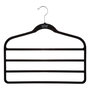 Voir la diapositive 1 : FIVE Lot de 2 Cintres Feutrine  4 Pantalons  45cm Noir