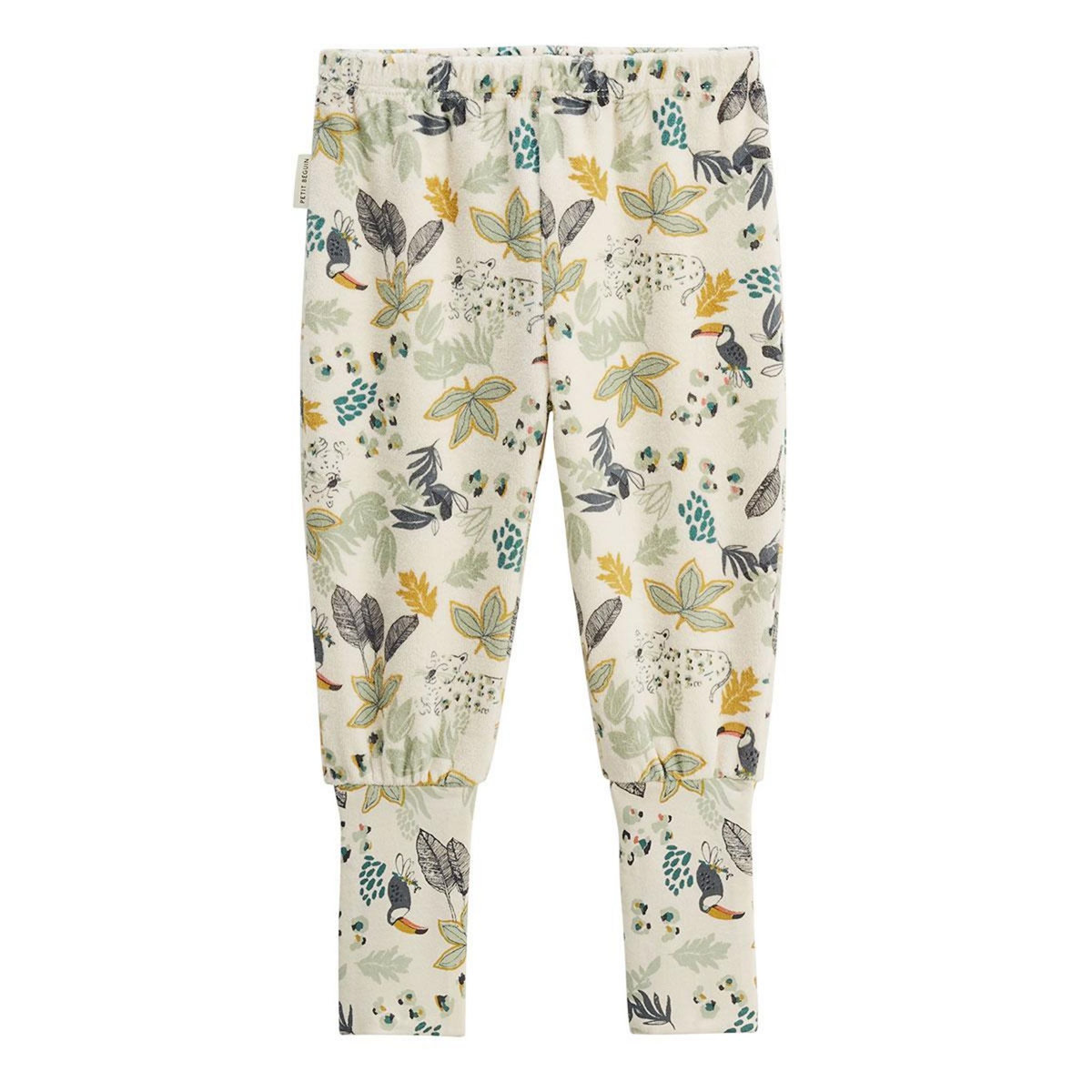 Petit Béguin Pyjama enfant 2 pièces en velours avec pieds retroussables Boavista