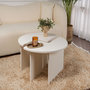 Voir la diapositive 2 : Habitat et Jardin Table basse en bois  Moira  90 x 90 x 41 cm - Blanc de bois