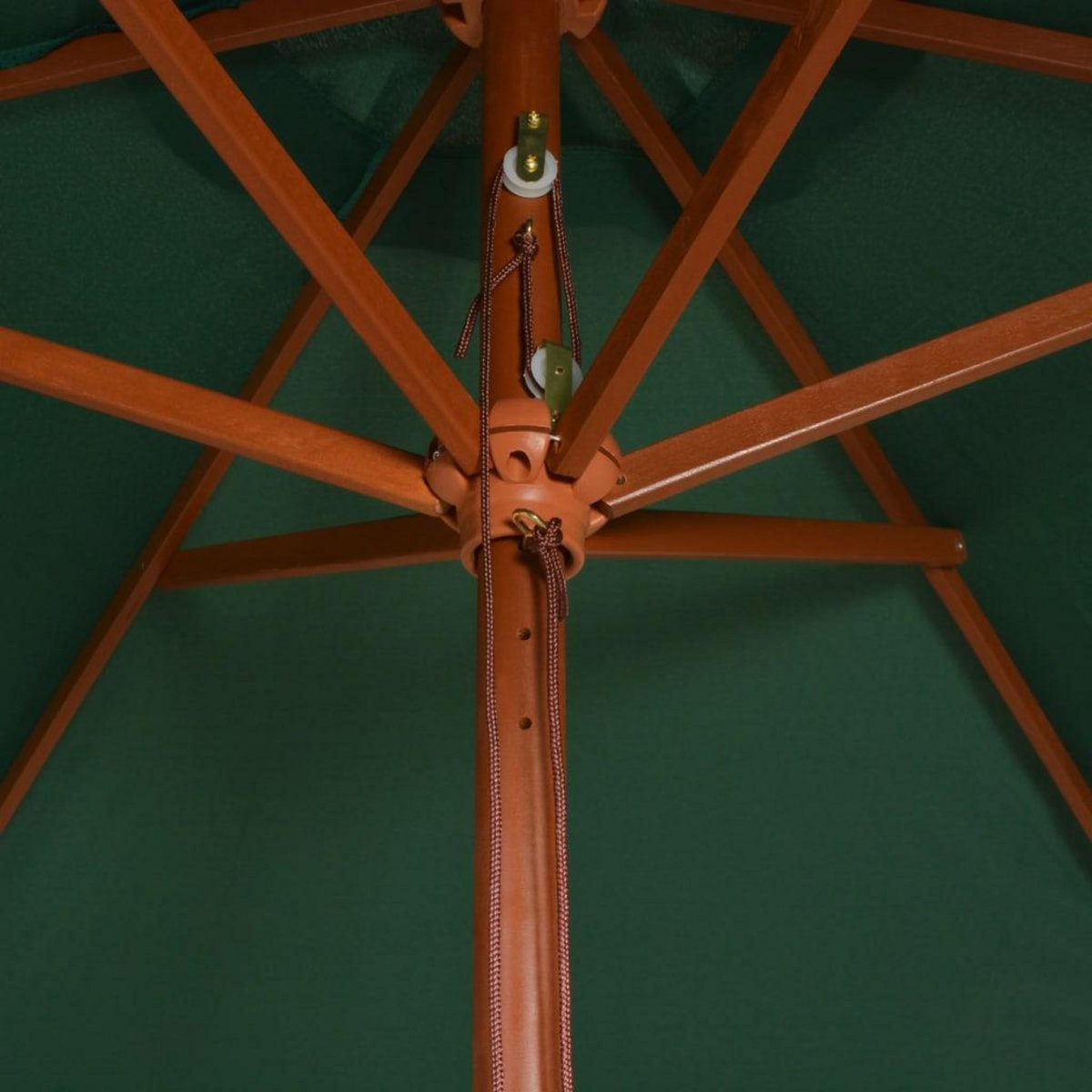 VIDAXL Parasol avec poteau en bois 270 x 270 cm Vert