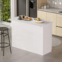 Voir la diapositive 3 : Habitat et Jardin Table de cuisine en bois  Orlando  - 120 x 60 x 88 cm - Blanc